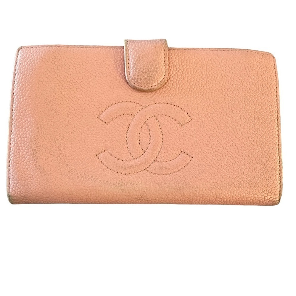 Chanel Caviar “CC Long Wallet” Pink, - Pre Owned, Vintage